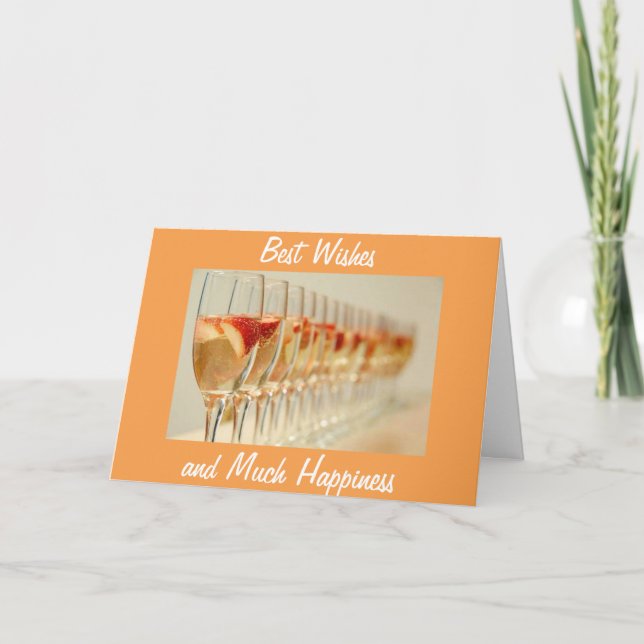 BEST WISHES AND MUCH HAPPINESS TO YOU CARD (Front)