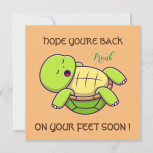 Best wishes- back on feet - Get well soon  Thank You Card