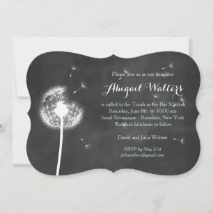 Best Wishes Bat Mitzvah Invitation