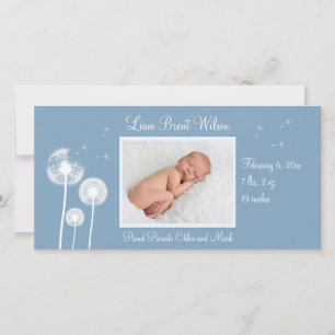 Best Wishes !!! Birth Announcement 2 (blue)