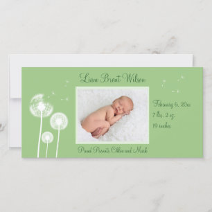 Best Wishes !!! Birth Announcement 2 (green)