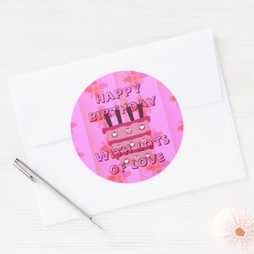 Best Wishes Birthday Classic Round Sticker