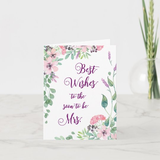 Best Wishes Bridal Shower Gift Tag Greeting Invitation ...