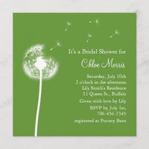 Best Wishes! Bridal Shower Invitation (green)