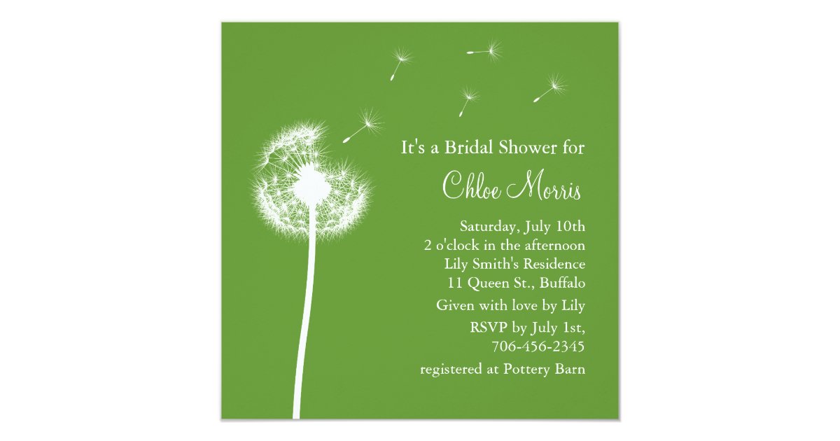 best wishes bridal shower invitation green zazzle com upload your design invitation