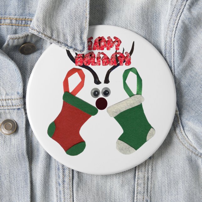 Best Wishes Christmas Special Occasion Red & Green Button (In Situ)