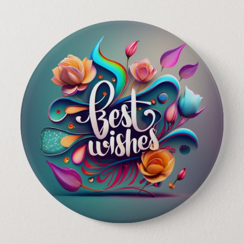 Best Wishes Design on Button