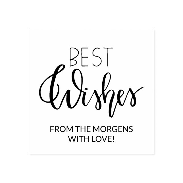 Best Wishes family Christmas personalized Rubber Stamp (Imprint)