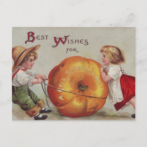 Best Wishes for a Good Thanksgiving Holiday Postcard