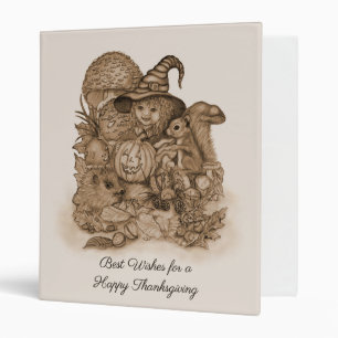 Best Wishes for a Happy Thanksgiving 3 Ring Binder