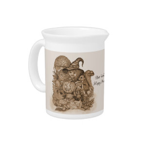 Best Wishes for a Happy Thanksgiving Beverage Pitcher