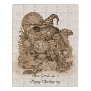 Best Wishes for a Happy Thanksgiving Jigsaw Puzzle