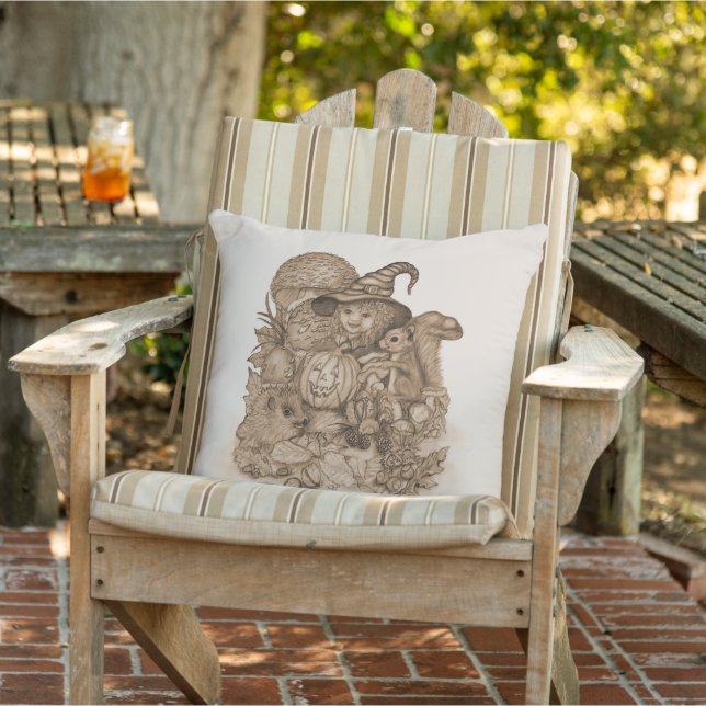 Best Wishes for a Happy Thanksgiving Outdoor Pillow (Chair)