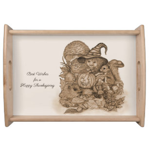 Best Wishes for a Happy Thanksgiving Serving Tray