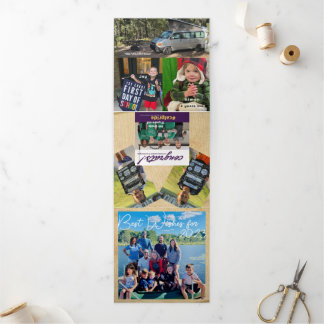 Best Wishes for New Year Photo & Xmas Letter Tri- Tri-Fold Invitation