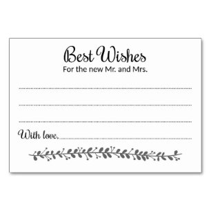 Best Wishes for the New Mr and Mrs Advice Card