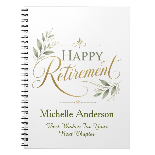 Best Wishes For Your Next Chapter Personalized Notebook (Front)