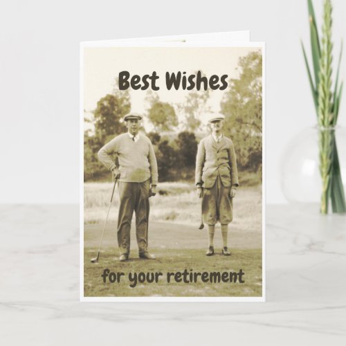 Best Wishes for Your Retirement Golfing Funny Card