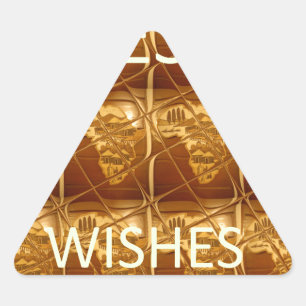 Best Wishes from Africa: A Golden Continent Triangle Sticker