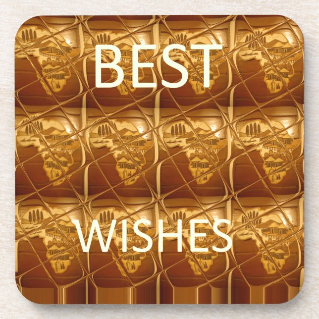 Best Wishes From Lovely Africa African Culture art Beverage Coaster (Front)