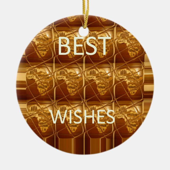 Best Wishes From Lovely Africa African Culture art Ceramic Ornament (Front)