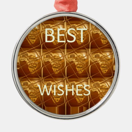 Best Wishes From Lovely Africa African Culture art Metal Ornament