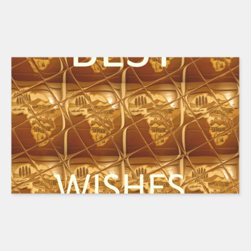 Best Wishes From Lovely Africa African Culture art Rectangular Sticker