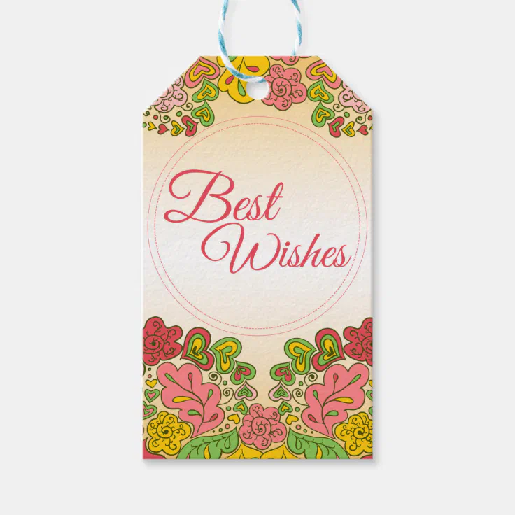 Best Wishes Gift Tags Zazzle