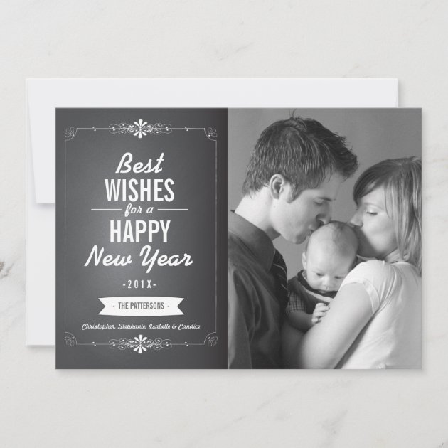 Best Wishes Happy New Year Photo Card