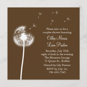 Best Wishes! His and Her Shower Invitation (brown)