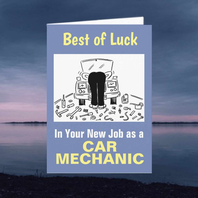 Best Wishes in Your New Job as a Car Mechanic Card (Creator Uploaded)