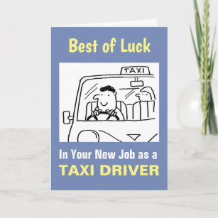 Best Wishes in Your New Job as a Taxi Driver Card
