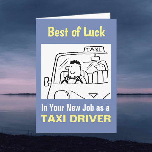 Best Wishes in Your New Job as a Taxi Driver Card