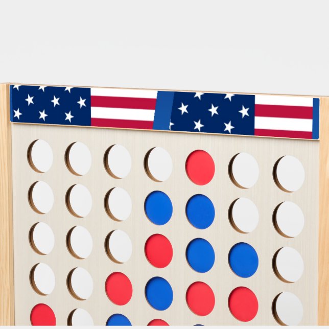Best Wishes Merry Christmas United States Flag Art Fast Four (Back Top)