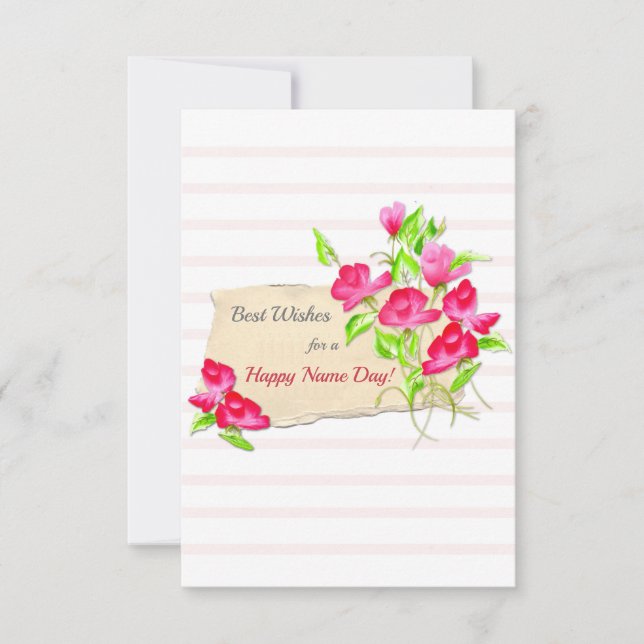 Best Wishes Name Day Card (Front)