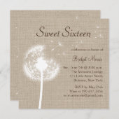 Best Wishes! on Burlap Sweet Sixteen Invitation (Front/Back)