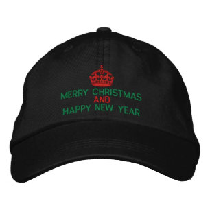 Best Wishes on Keep Calm Crown Green Embroidered Baseball Cap
