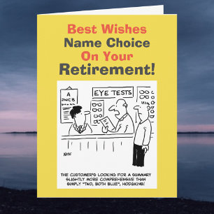 Best Wishes Optician Retirement Card