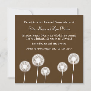 Best Wishes! Rehearsal Dinner Invitation (brown)