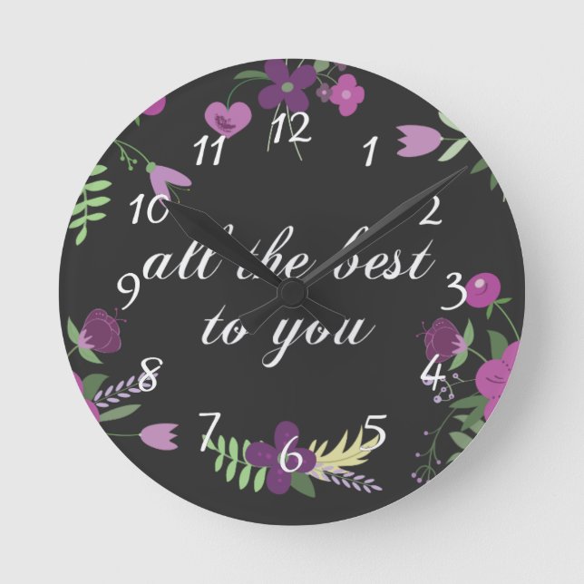 Best wishes round clock (Front)