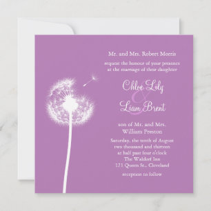 Best Wishes! Wedding Invitation (purple)