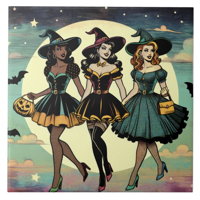 Best Witches  Ceramic Tile (Front)