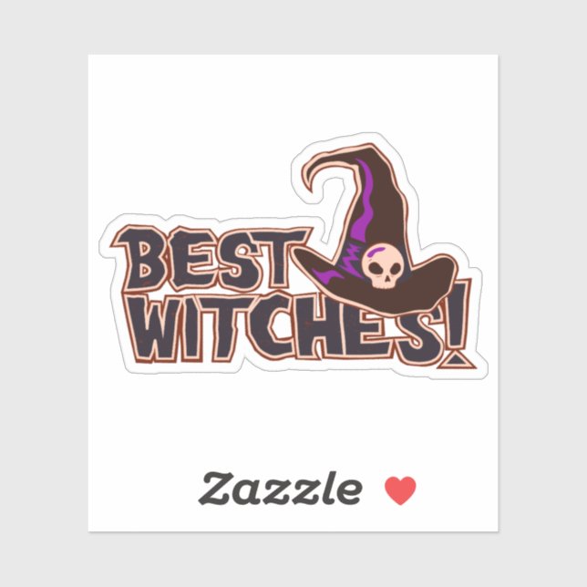 Best Witches Halloween Pun Funny Sticker (Sheet)