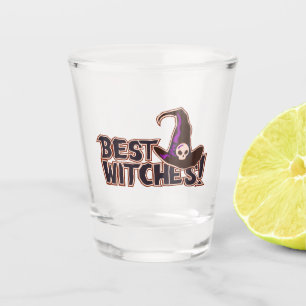Best Witches Typography Halloween Pun Shot Glass