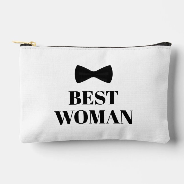  best woman black tie bow wedding stylish accessory pouch (Front)
