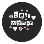 Best Woman Classic Round Sticker