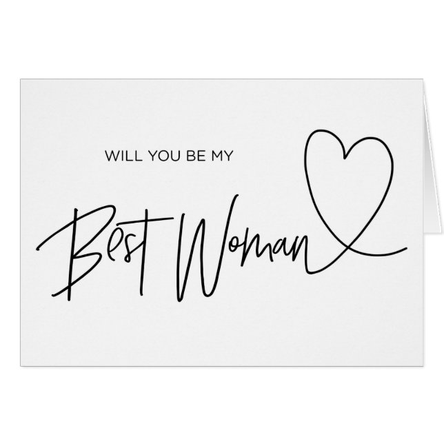 Best Woman Proposal Card Wedding Card (Front Horizontal)