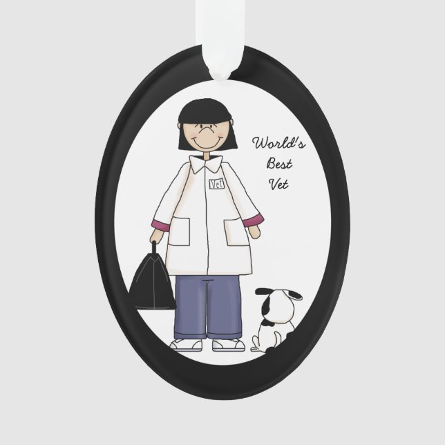 Best Woman Veterinarian Acrylic Ornament (Front)