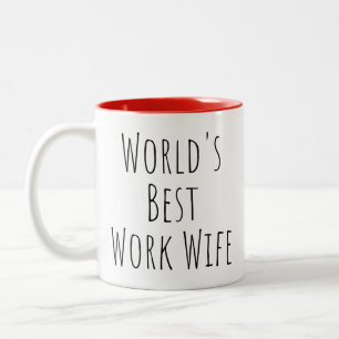 Best Work Wife Red Two-Tone Coffee Mug
