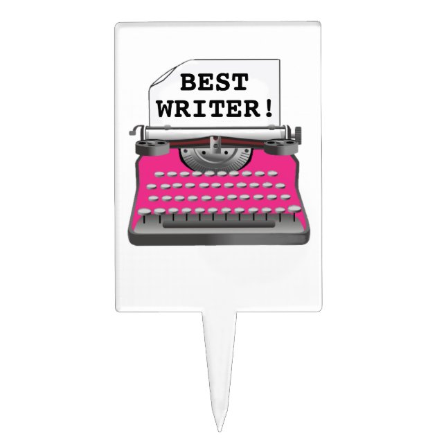 "BEST WRITER!" CAKE TOPPER (Front)
